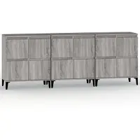 The Living Store Dressoir - Classic s - Meubel - 60 x 35 x 70 cm - Grijs Sonoma Eiken