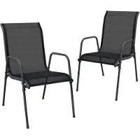 The Living Store Armstoel Classic - Tuinstoel - 51 x 66 x 88 cm - Staal en textileen