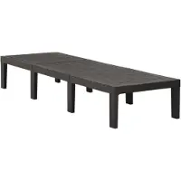 The Living Store Tuinligbed - Kunststof - 195x65x32cm - Verstelbare rugleuning
