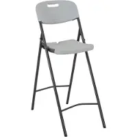 The Living Store Inklapbare barstoelen - Tuinmeubelen - 45x78x114 cm - HDPE en staal