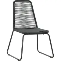 The Living Store : Tuinstoelen, 2 stuks, polyrotan, zwart