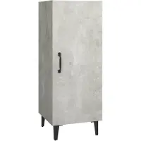The Living Store Dressoir - Betongrijs - 34.5 x 34 x 90 cm - Bewerkt hout