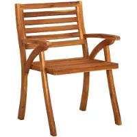 The Living Store Houten Tuinstoelenset - Acaciahout - 59 x 59 x 87 cm - Set van 6