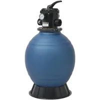 The Living Store Zandfilter - PE - 460x835 mm - 48 mm - 0.16 m² - 9 m³/h - 50 PSI - 50 kg - Multipoort ventiel - 1 pk