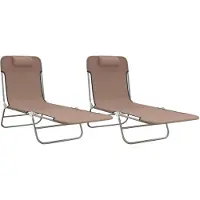 The Living Store Inklapbaar Ligbed - Tuinmeubelen - 135x54.5x87 cm - Bruin