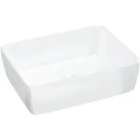 The Living Store Rechthoekige wastafel - Keramiek - 48 x 37 x 13 cm - Hoogglans