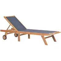 The Living Store Teakhouten Ligstoelen - Set van 2 - Verstelbare Rugleuning - Inklapbaar - 206x60x35 cm