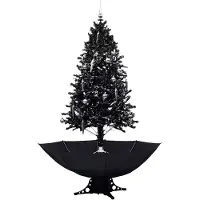The Living Store De Living Store: Kunstboom met parapluvoet, zwart, 190 cm, PVC