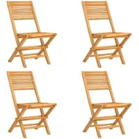 The Living Store Tuinstoel Massief Teakhout Inklapbaar - 47 x 62 x 90 cm - Gelat Design