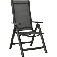 The Living Store tuinstoelenset - inklapbaar - gepoedercoat aluminium frame - verstelbare rugleuning - ademend