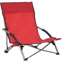 The Living Store De Living Store: Opklapbare strandstoelen, 2 stuks, rood