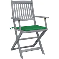 The Living Store De Living Store: Klapstoelen voor de tuin, 2 stuks, met zitkussen, gemaakt van massief acaciahout
