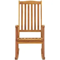 The Living Store Houten schommelstoel Vintage - Massief acaciahout - 57 x 100 x 117 cm - Duurzaam
