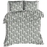 Satin d'or Dekbedovertrek Cyril Nordic Green Satijn-200 x 200 / 220 cm | 2-Persoons