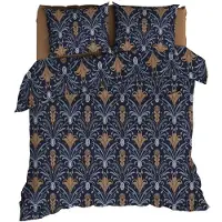 Satin d'or Dekbedovertrek Belgravia Blauw Terra Satijn-200 x 200 / 220 cm | 2-Persoons