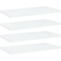 vidaXL Wandschappen 4 st 40x20x1,5 cm bewerkt hout wit