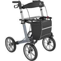 Rehasense Lichtgewicht Rollator OS - Outdoor Rollator Met Grote Dempings Banden - Ice Blue