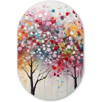 MuchoWow Muurovaal 60x90 cm - Ovale wanddecoratie Kunst - Bomen - Natuur - Acryl - Ovalen schilderij - Muurdecoratie woonkamer - Kamer decoratie - Schilderijen - Wandcirkel