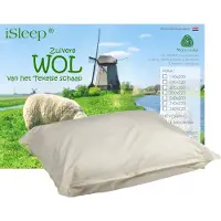 ISleep Wollen Hoofdkussen Basic - 60x70 cm - Ecru