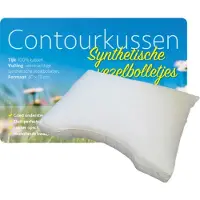ISleep Contourkussen Vezelbolletjes - 60x70 cm - Wit
