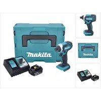 Makita Boormachine + slagboor, DTD 152 RM1J 18V Li-Ion accu slagmoersleutel in Makpac met 1x 4.0 Ah accu en 1x snellader (Oplaadbare batterij)