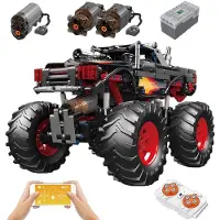 Mould King 18008 Vlam Monster Buggy Auto Afstandsbediening is compatibel met het bekende merk.