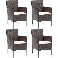 vidaXL Tuinstoelen 4 st poly rattan bruin