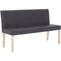 vidaXL Bankje 139,5 cm kunstleer grijs