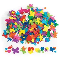 Colorations - bloemen, hart en insecten vormen foam, 500st.