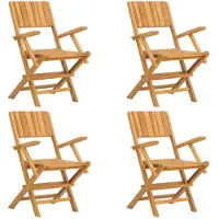 vidaXL Tuinstoelen inklapbaar 4 st 55x61x90 cm massief teakhout