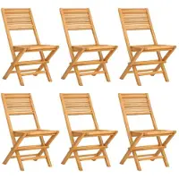vidaXL Tuinstoelen inklapbaar 6 st 47x62x90 cm massief teakhout