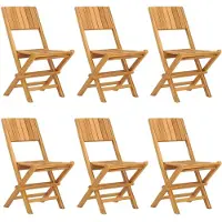 vidaXL Tuinstoelen 6 st inklapbaar 47x61x90 cm massief teakhout