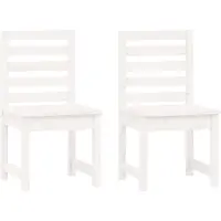 vidaXL Tuinstoelen 2 st 50x48x91,5 cm massief grenenhout wit