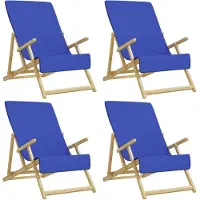 vidaXL Strandhanddoeken 4 st 400 g/m² 60x135 cm stof koningsblauw