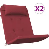 vidaXL Stoelkussens 2 st Adirondack oxford stof wijnrood