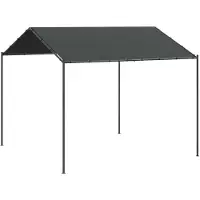 vidaXL Tuinpaviljoen, antraciet, 3x3 meter, staal en stof