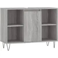 vidaXL Badmeubel, grijs Sonoma, 80x33x60 cm, houtvezel
