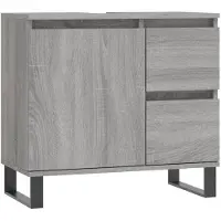 vidaXL Badmeubel, grijs Sonoma, 65x33x60 cm, houtvezel