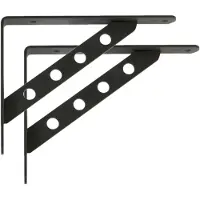 AMIG Plankdrager/steun Heavy Support - 2x - metaal - zwart - H250 x B195 mm - Tot 330 kg - Plankdragers