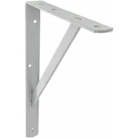AMIG Plankdrager/planksteun van metaal - gelakt grijs - H600 x B375 mm - Tot 150 kg - Plankdragers