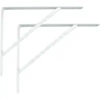 AMIG Plankdrager/steun/beugel Spiraal - 2x - metaal - wit - H250 x B200 mm - Tot 225 kg - Plankdragers