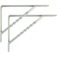 AMIG Plankdrager/steun/beugel Spiraal - 2x - metaal - zilver - H200 x B150 mm - Tot 225 kg - Plankdragers