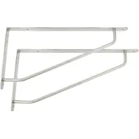 AMIG Plankdrager/steun/muurbeugel - 2x - rvs metaal - zilver - H60 x B120 mm - Tot 75 kg - Plankdragers