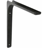 AMIG Plankdrager/planksteun van metaal - gelakt zwart - H300 x B400 mm - Plankdragers