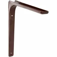 AMIG Plankdrager/planksteun van metaal - gelakt bruin - H300 x B400 mm - Plankdragers
