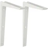AMIG Plankdrager/planksteun - 2x - aluminium - gelakt wit - H300 x B200 mm - Plankdragers