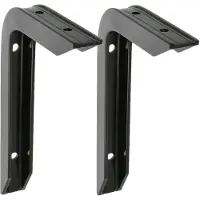 AMIG Plankdrager/planksteun van aluminium - 2x - gelakt zwart - H150 x B100 mm - heavy support - Plankdragers