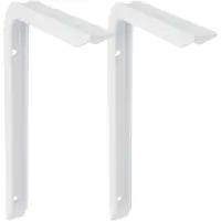 AMIG Plankdrager/planksteun van aluminium - 2x - gelakt wit - H250 x B150 mm - heavy support - Plankdragers