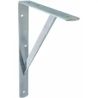 AMIG Plankdrager/planksteun van metaal - gelakt zilver - H600 x B375 mm - Tot 150 kg - Plankdragers