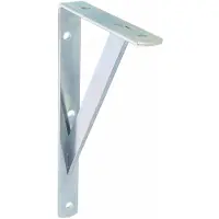 AMIG Plankdrager/planksteun van metaal - gelakt zilver - H250 x B200 mm - Tot 320 kg - Plankdragers